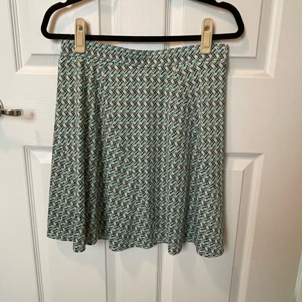 Margaret M Teal and Black Skater Skirt